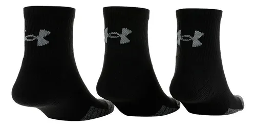 Medias Under Armour Heatgear® Quarter - 3 Pares-negro