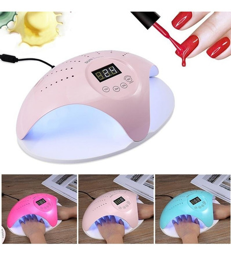 Cabina Profesional 48w Led Uv Uñas Sensor Digital Manos Pies