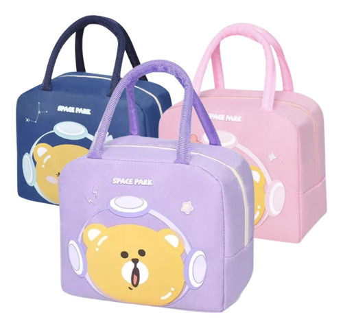 Lunchera Vianda Térmica Impermeable Bolsa Infantil Osos