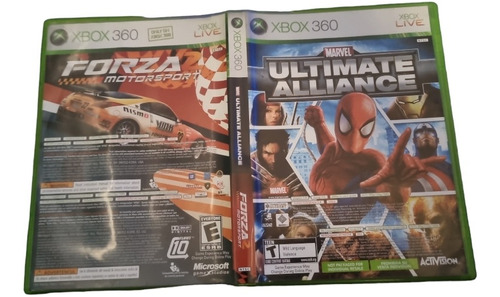 Forza Motorsports 2 Y Marvel Ultimate Aliance Xbox 360 (Reacondicionado)