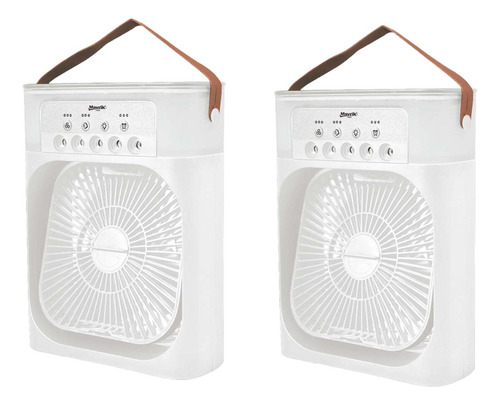 Mini Aire Acondicionado Portátil Blanco 14454 2 Piezas