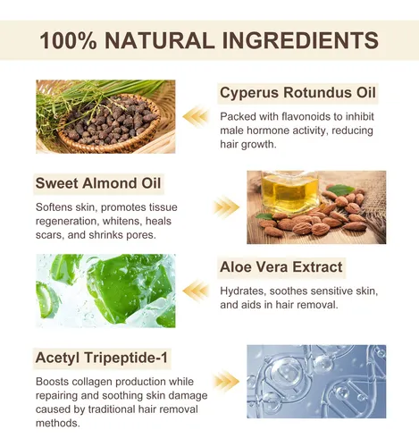 Aceite Para Depilación Urus Cyperus Rotundus Con Almendras D