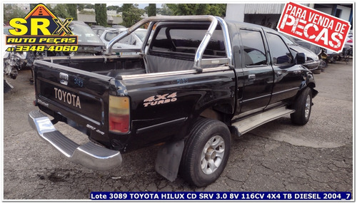 Sucata Toyota Hilux Srv 4x4 3.0 116cv Tb Diesel 2004