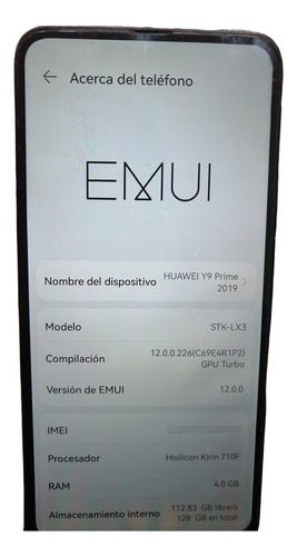 Huawei Y9 Prime 2019 128 Gb Verde Esmeralda 4 Gb Ram Verde Oscuro (Usado)