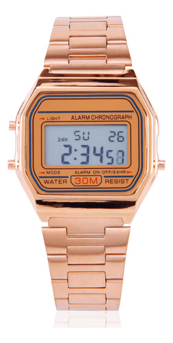 Reloj De Pulsera Digital Con Respaldo Led Y Correa Electróni