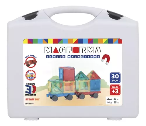 Jogo Bloco De Montar Maleta Puzzle Magic Plate 151 Pçs Steam