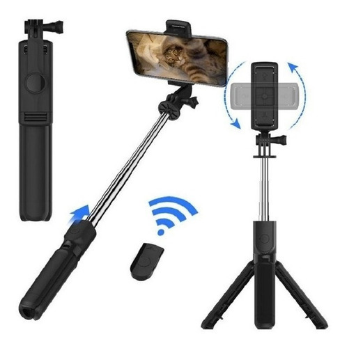 Bastão Pau De Selfie Controle Tripé Gopro Celular 70cm Mesa