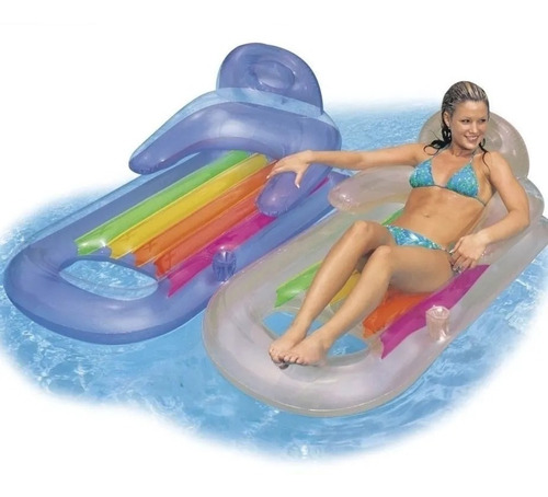 Colchon Inflable Para Piscinas De Colores Flotador Agua