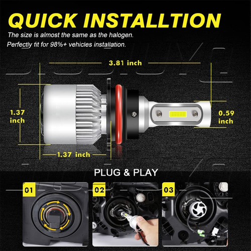 9007 Kit De Faros Led 16000lm Para 1995-08 Chrysler Voyager