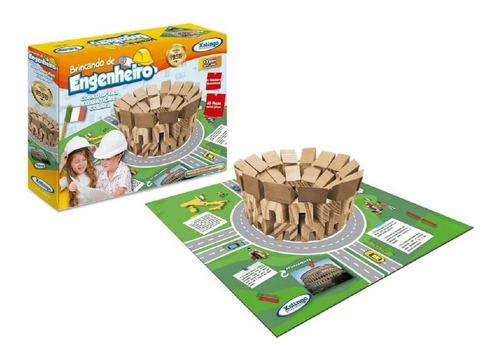 Jogo Brincando De Engenheiro Coliseu C/65 Peças - Xalingo