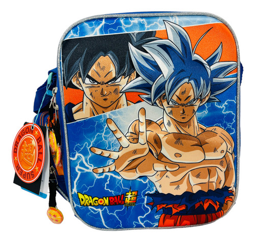 Lonchera Dragón Ball, Goku, Vegeta, Gohan, Térmica Color Azul