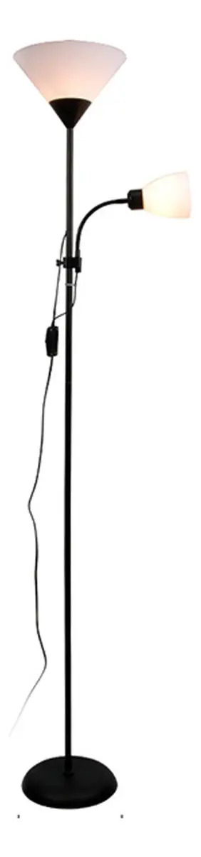 Lámpara De Pie Doble Pantalla Lampara Minimalista Blanco Negro