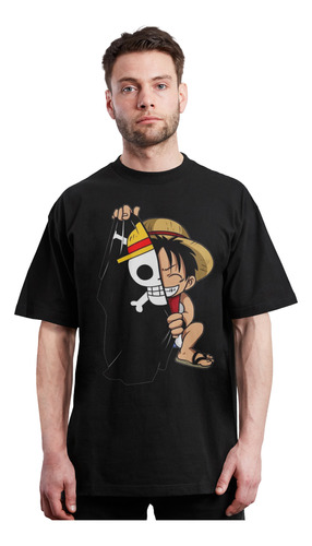 One Piece - Chibi Luffy - Bandera - Polera