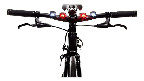 Imagen 5 de 9 de 2 Luces Bicicleta Luz Led Silicona Delantera Y Trasera Pilas