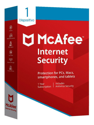 Antivirus Mcafee Internet Security | 1 Dispositivo | 3 Años