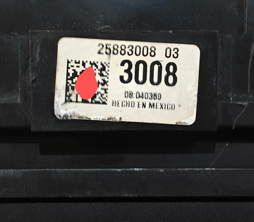 2009 Pontiac G6 3.5l 20822693 Caja Fusibles 25883008 (Usado)