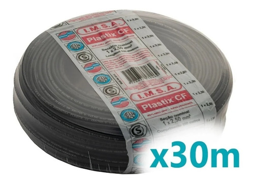 Cable Unipolar 2.5 Mm² 1x2,5 Imsa Rollo X 30 Mts