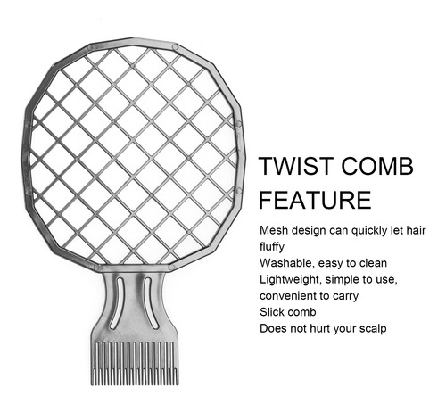 Juego De 5 Peinetas De Acero Inoxidable Afro Africano Twist