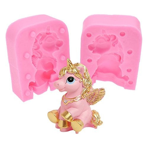 Molde De Vela De Unicornio 3d Moldfun Para Fondant Hecho A M