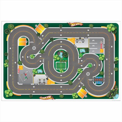 Pista Para Hot Wheels Cidade Carrinhos Pequenos - Em Lona