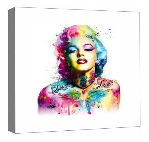 Cuadro Decorativo Canvas Marilyn Monroe Colores 30x30cm