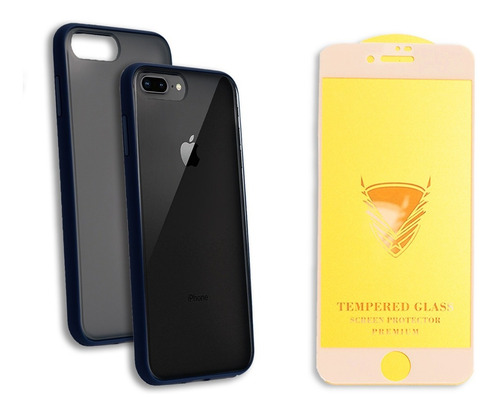 Funda Case Uso Rudo Para iPhone + Mica Protectora Premium