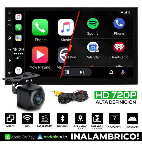 Estereo Pantalla Tactil Espejo Gps + Camara Estacionamiento