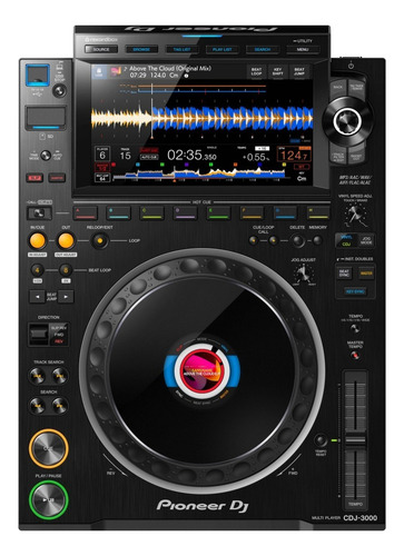 Leitor DJ Pioneer CDJ 3000 com tela sensível ao toque e bandeja multijogo