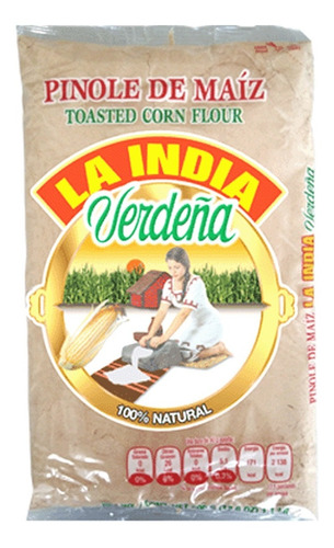 Pinole De Maiz La India Verdeña 10pzas/500g