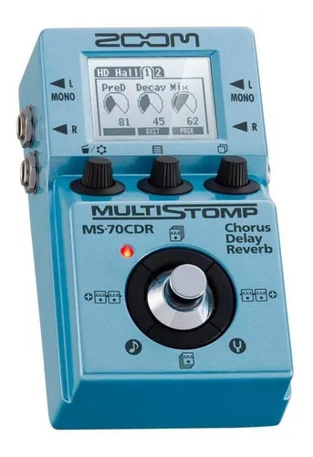 Zoom Pedal para Guitarra Multi-efeitos Stompbox MS-70CDR
