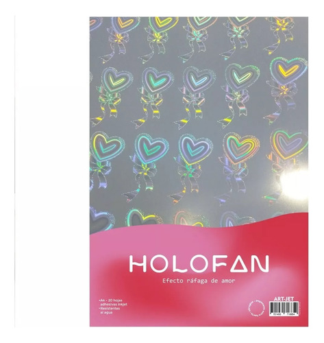 Holofan Art-jet Adhesivo Ráfaga De Amor A4 20 Hojas