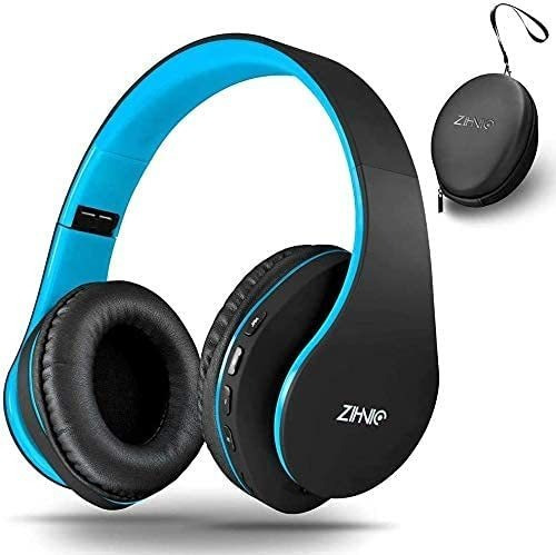 Auriculares Bluetooth Zihnic Over-ear Negro Azul