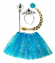 Comprar Disfraz Tutú Corona Varita Y Trenza Elsa Frozen Princesas