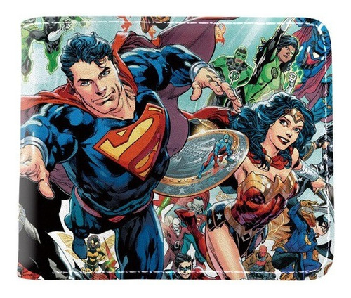 Billetera Justice League Full Impresión Digital 3d Importada