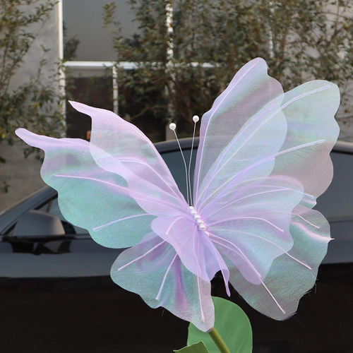 Mariposa Artificial De Hilo De Seda, Malla De Violeta