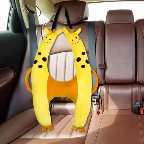 Cojín De Viaje Para Asiento Trasero De Coche, Amarillo