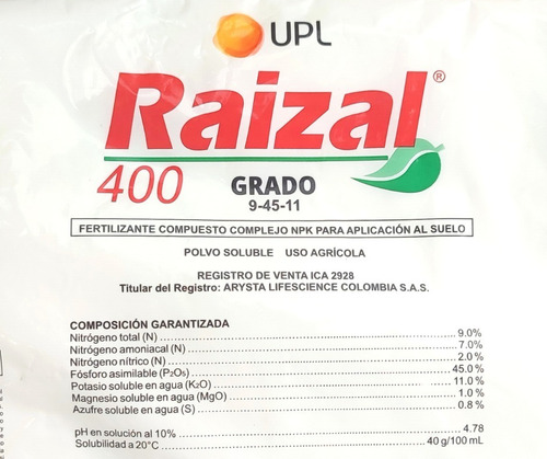 Fertilizante Enraizante Hormonal Bioestimulante Raizal X Kg