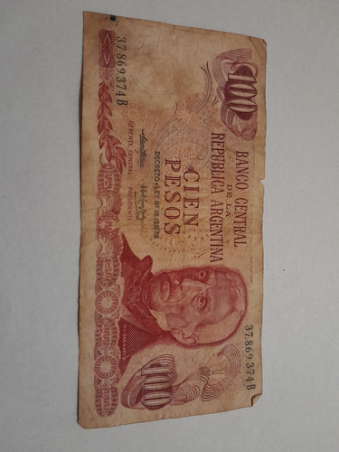 Billete 100 Pesos Decreto.ley 18188 Serie B