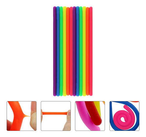 Cuerda Elástica, Cuerda Elástica Flexible, Goma Blanda, 12 U
