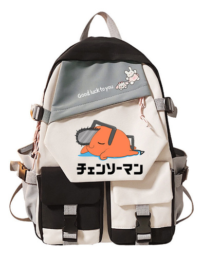 Mochila Pochita Kawaii De Anime Mochilas Chainsaw Para Hombr