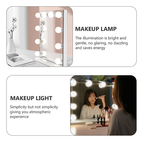 Mirror Lights Vanity Mirrors, Luz De Maquillaje, 10 Unidades