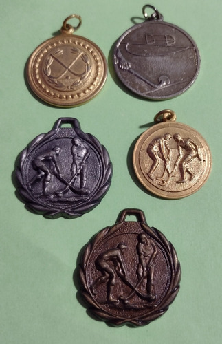 Lote De 5 Medallas De Jockey 