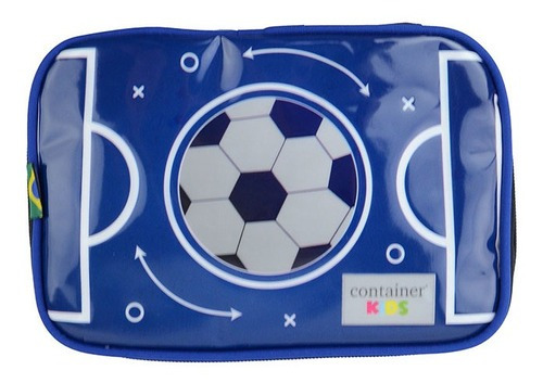 Estojo Soft Luxo Container Kids Bola Futebol- Dermiwil Cor Azul Bola de futebol