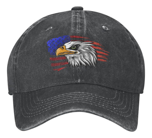 Vunko Usa Funny Eagle Cool Flag Negro Vintage Envejecido Aju