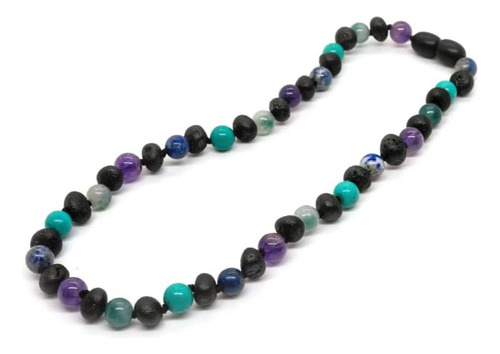 Collar De Cereza Cruda Baltic Essentials Con Jade, Amatista,