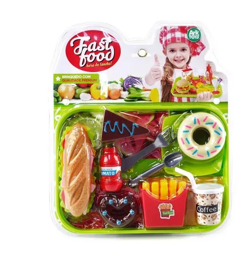 Kit Comidinha Infantil Hambúrguer Hot-dog C/ Milk Shake - ARK