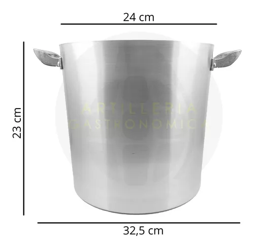 Olla Gastronómica Aluminio Jesica N° 24 Capacidad 10 Litros