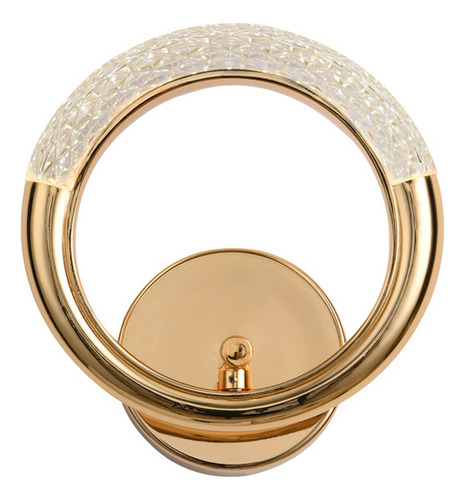 Arandela Area Interna Parede Quarto Led Dourada Moderna 6w
