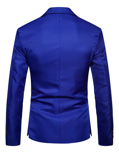 Chaqueta Juvenil De Traje Cómodo De Color Liso Para Hombre