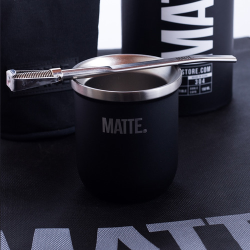 Mate De Acero Inoxidable Termico + Bombilla + Creative Pack